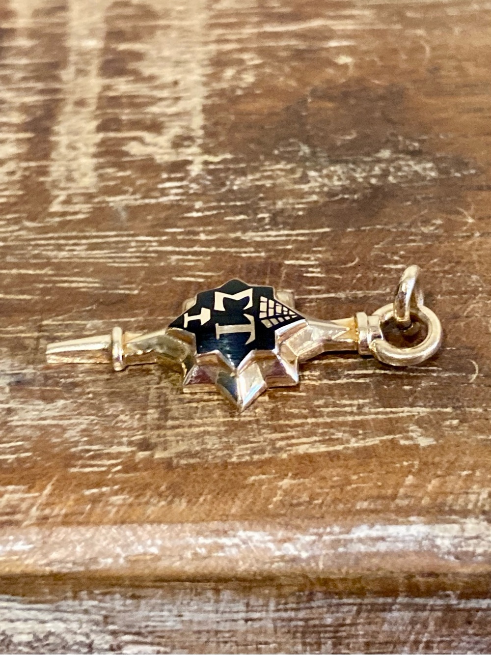 SIGMA TAU Engineering Honor Society Fraternity Key/Pendant with Black Enamel - Picture 3 of 10